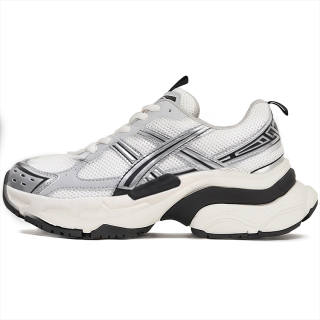 Cleverneonmore Cushioning Abrasion Resistant Cushioning, Wear Resistant Low top Chunky Sneakers Unisex Silver