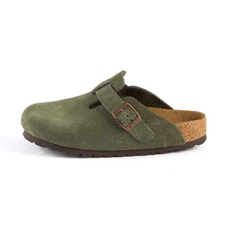 Boku Rubber Cushioning Slip Resistant Breathable Birkenstock Shoes Unisex Army Green