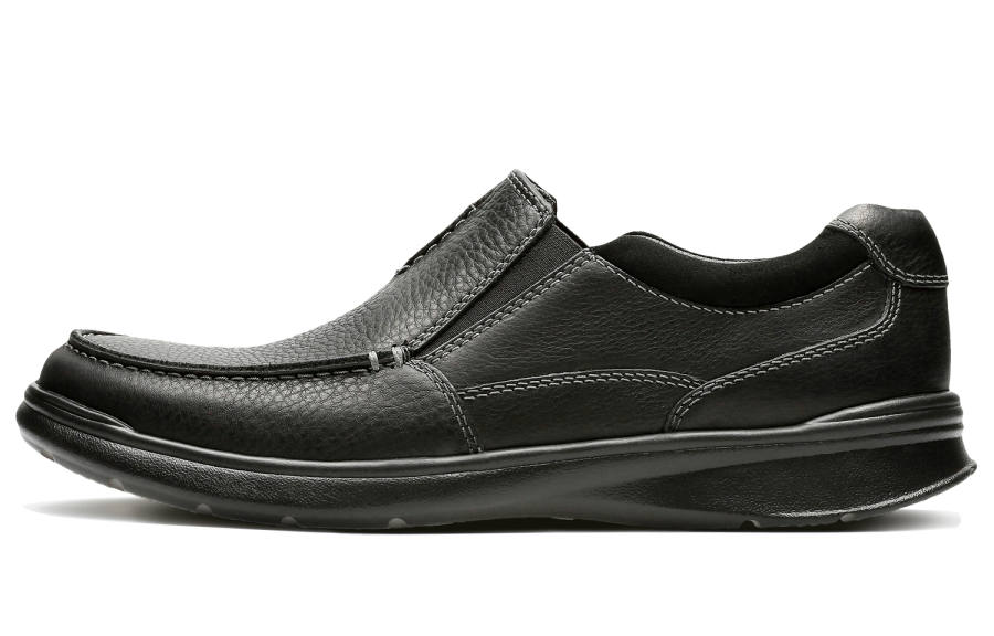 Clarks Cort Collection Cow Leather Casual Shoes Men's Black