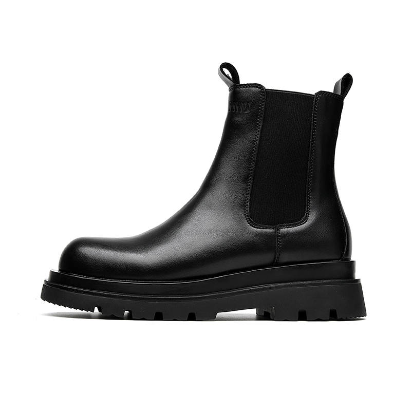 DUNNU DUNNU Short Chelsea Boots Men's Black