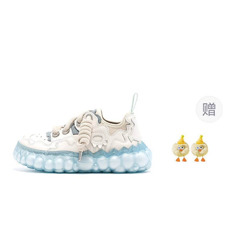 OETZI Melting Ice Collection Ice Man Oz Cow Leather Low top Casual Shoes Unisex Blue & Gray