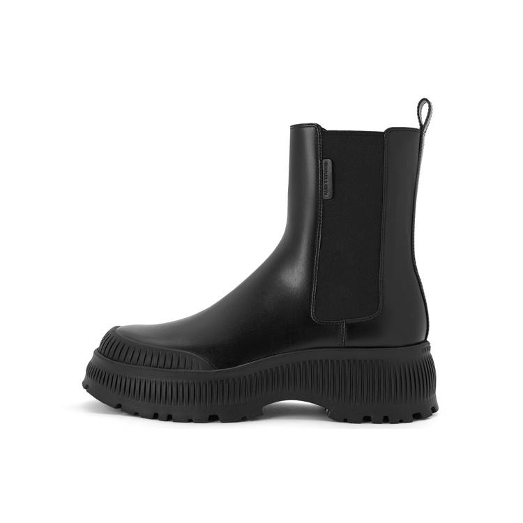 CHARLES&KEITH Small Ck Pu Short Chelsea Boots 5.4cm Women's