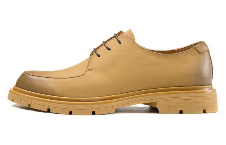 AOKANG Casual Leather Shoes Men's Earth Yellow