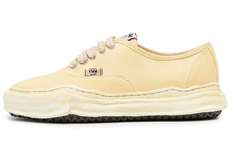 MIHARA YASUHIRO Baker Low top Stylish Skateboarding Shoes Men's Light Yellow