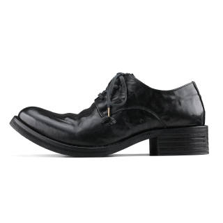 HANQIAORIJI Future Series Top Grain Cow Leather Men's Casual Shoes Men's Black