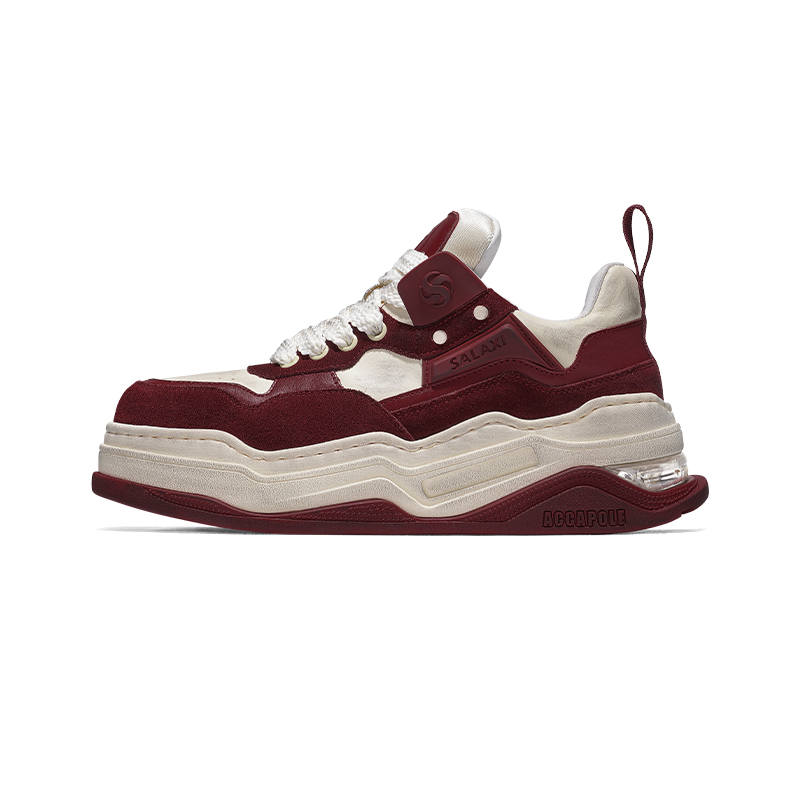 SALAXI Textile, Split Cow Leather Low top Skateboard Shoes Unisex