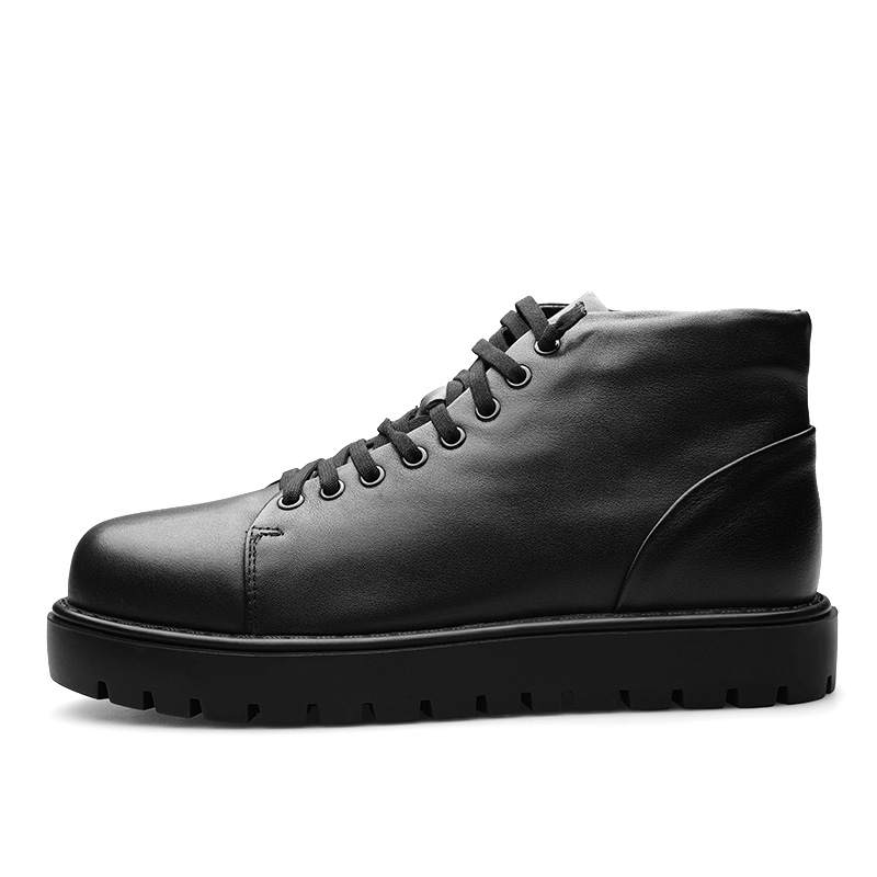 PARDASAUL PARDASAUL Top Grain Cow Leather Short Combat Boots Men's Black
