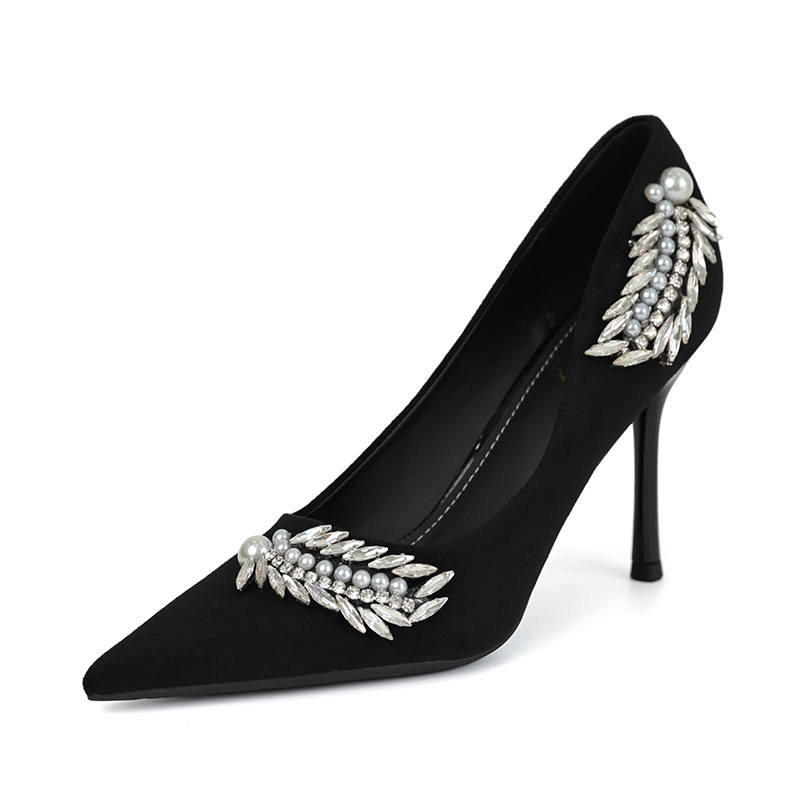 QITUMAUL High Heels Women's Black