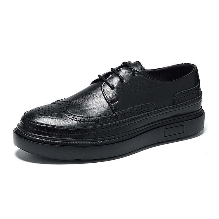 KAQIAODI Microfiber Leather Casual Shoes Men's Black