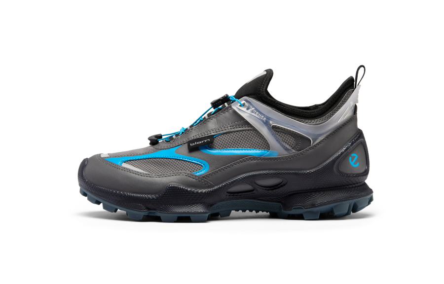 Ecco Biom C Trail Cow Leather Low top Outdoor Shoes Men's Magnet Gray/Iron Gray/Dark Blue 803384