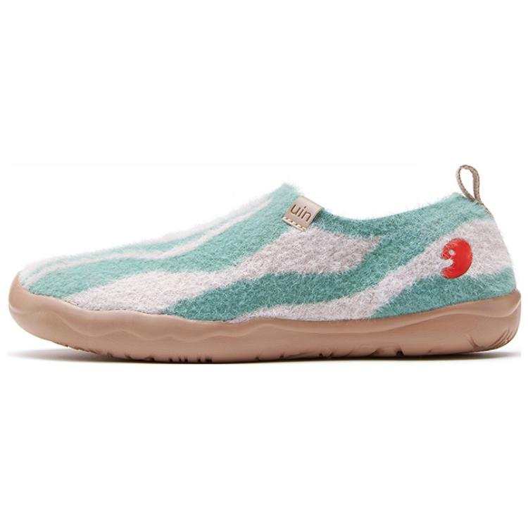 U.IN Painted Travel Shoes Toledo 1 Fleece Lined Flyknit Solid Color Lazy Slip on Casual Shoes Women's