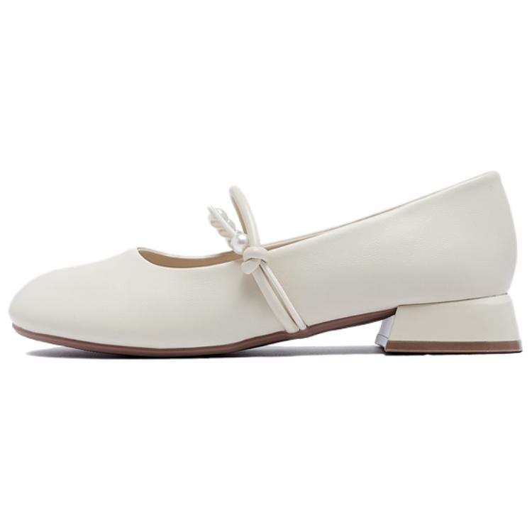 AGSDON Artificial Leather Chunky Heel Mary Jane Shoes 2.5cm Women's