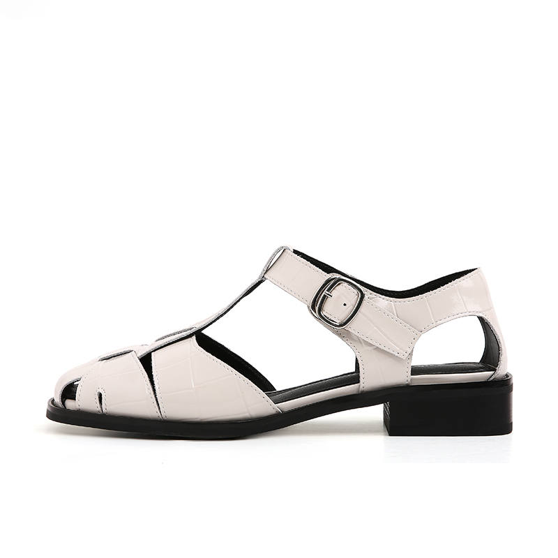 CHRISTINE SHEII Roman Sandals Women's Ceramic Ivory