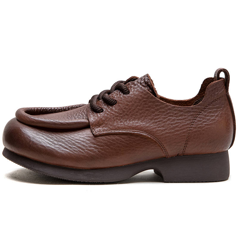 JIEZHOU Top Grain Cow Leather Casual Shoes 3cm Women's