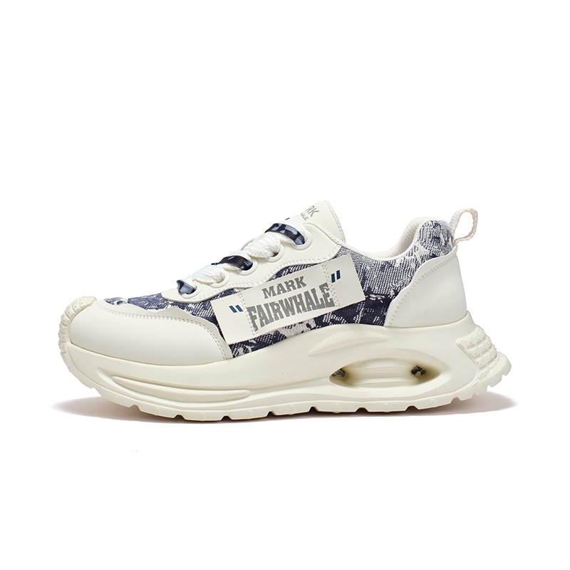 FAIRWHALE Low top Chunky Sneakers Men's Prussian Blue/Mist Black