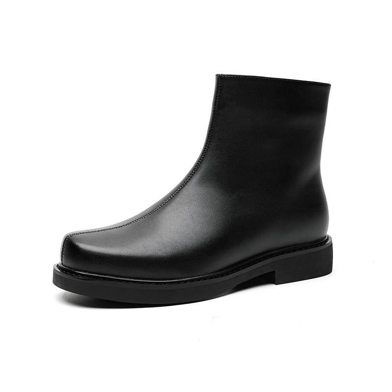 CHILANG CHILANG Microfiber Leather Ankle Boots Men's Black