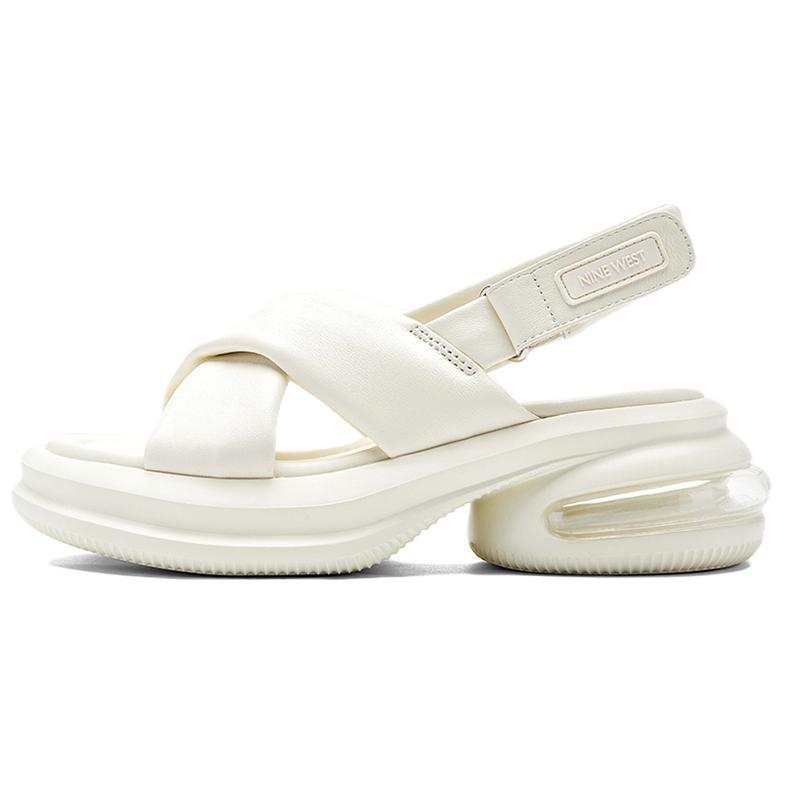 NINE WEST Sheepskin One Strap Sandals 6CM Women's