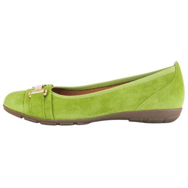 Gabor Fashion Leather Casual Shoes Women's Green