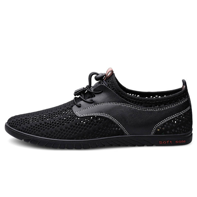 GONGNIUMEILI Casual Shoes Men's Low Top Black/Gray/Beige