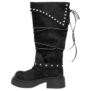 Mooreyu Atelier Pu Knee high Boots 5.3CM Women's Black