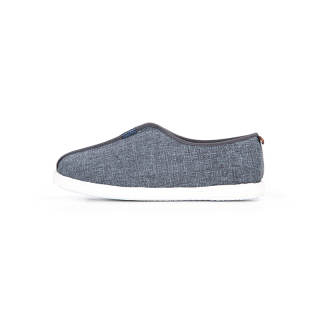 BIANFUMAO Handcrafted Multi Layer Sole Traditional Beijing Cloth Shoes Casual Shoes Men's Gray
