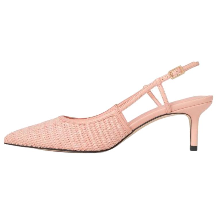 CHARLES&KEITH Pu Slim Heel High Heels 6.7cm Women's Peach