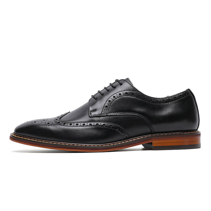 XIAOTOULANG Dress Shoes Men's Low Top Black/Brown