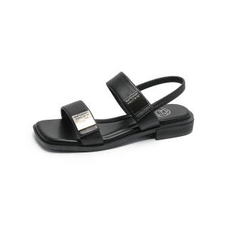 BAFFN Sheepskin One Strap Sandals Women's Black
