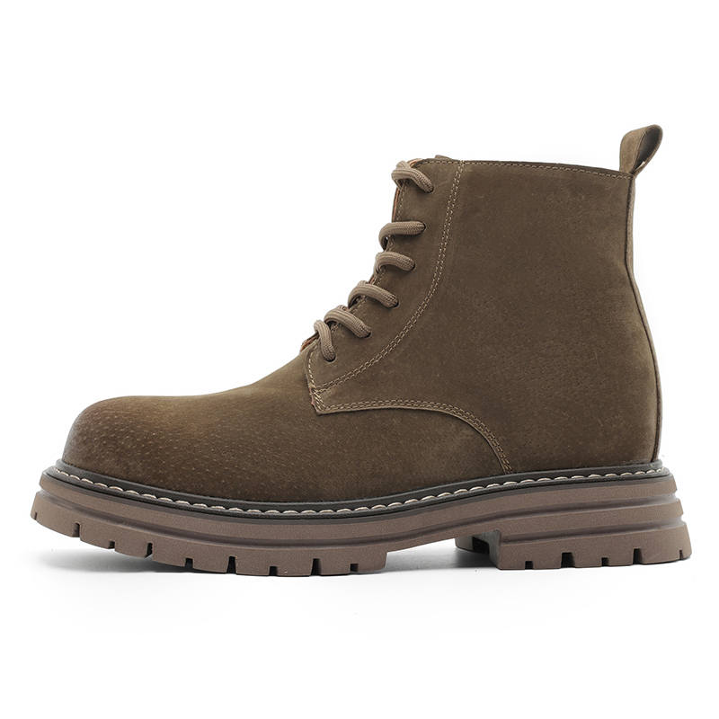 ZHENRAN ZHENRAN Cow Leather Short Combat Boots Men's