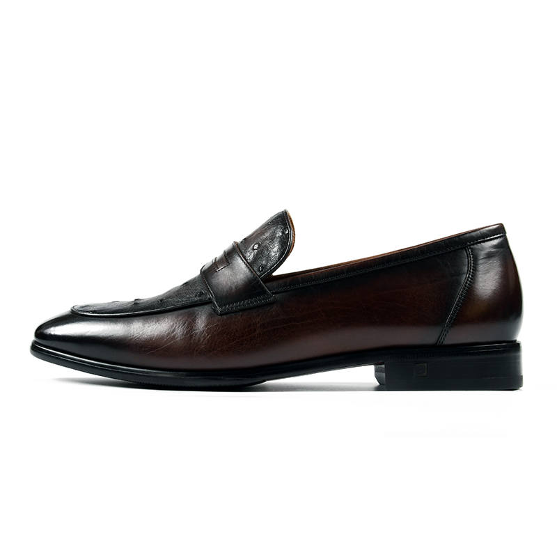 Raidy Boer Raidy Boer Cow Leather Loafers Men's Coffee