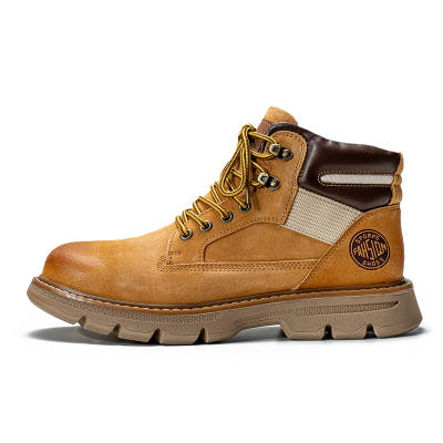 TH FABRICATE Top Grain Pig Leather Short Combat Boots Men's