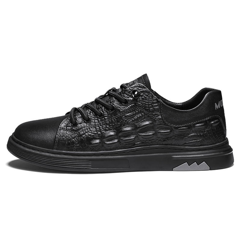GONGNIUMEILI Casual Shoes Men's Low Top Black/White
