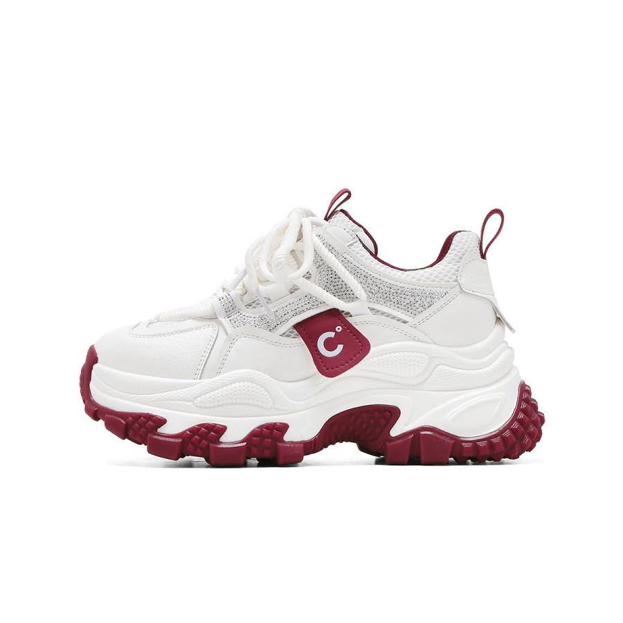 C°BANNER Synthetic Leather Breathable Low top Chunky Sneakers Women's