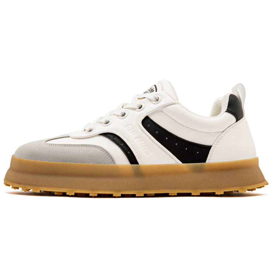 15 MINS 15 MINS Cow Split Leather Casual Shoes Men's White