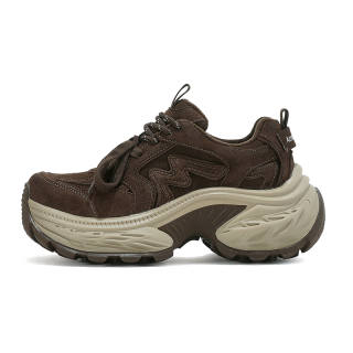 XI NUO WANG Cow Suede Slip Resistant Abrasion Resistant Slip Resistant Abrasion Resistant Low top Chunky Sneakers