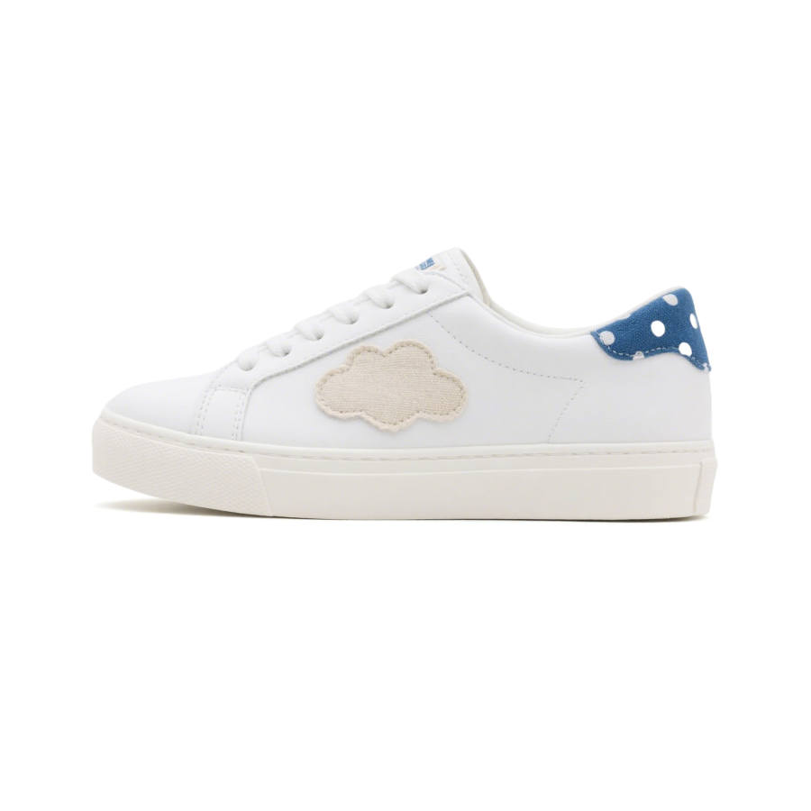 UNIITY Microfiber Leather Low top Skateboard Shoes Women's White Blue