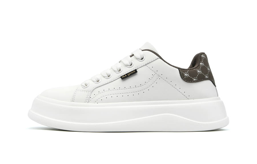 HLA Skateboard Shoes Men's Low Top White Brown/White Blue/White Gold/White Red