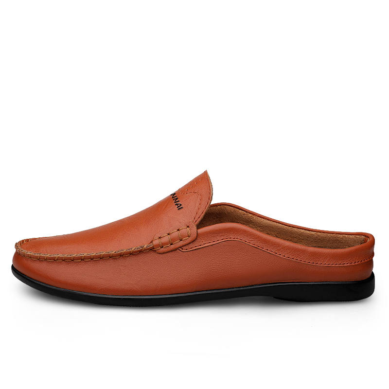 WENNAI Cow Split Leather Casual Shoes Men's Brown