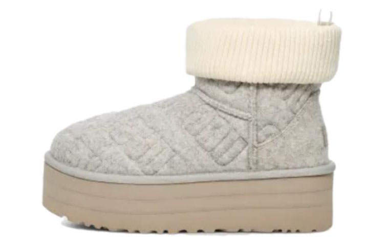 UGG UGG Classic Mini Platform Felted Boot Grey Women's