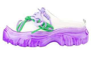 LASTLAZY Closed Toe Slippers Unisex White Purple