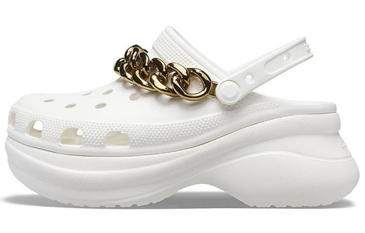 Crocs Retro Chain White Gold Sandals 'White Gold' Women's