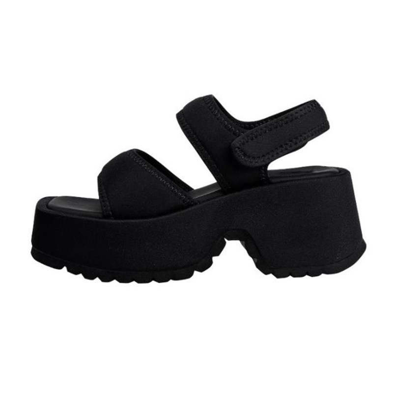 TATAYA Fabric One Strap Sandals Women's Black
