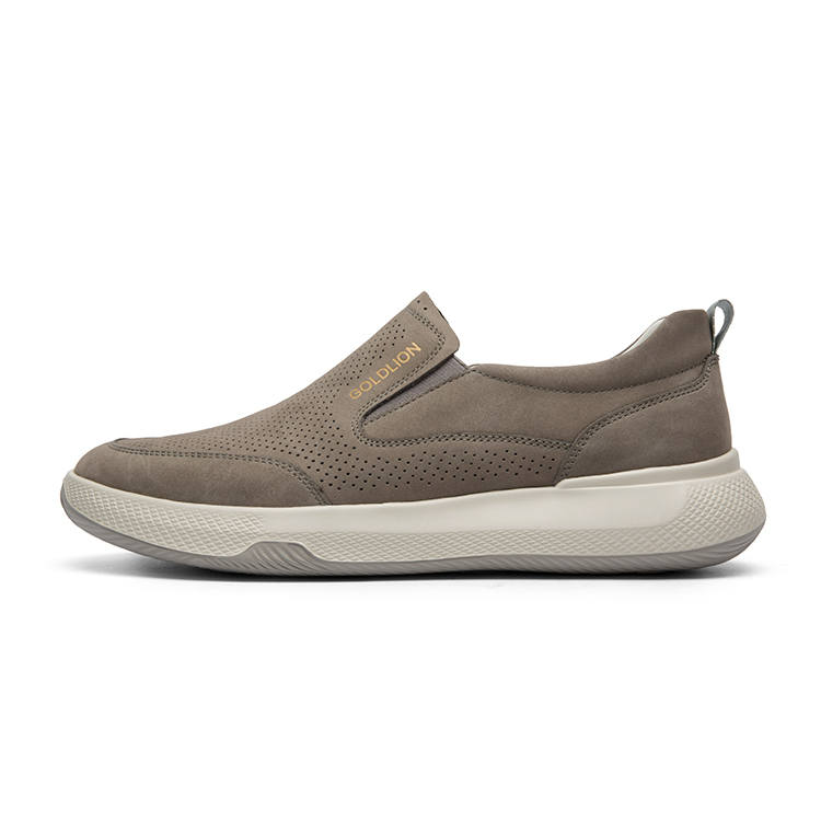 GOLDLION Men's Casual Shoes Men's Low Top Gray/Khaki