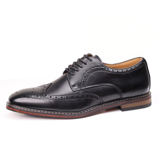 JASONSTAR British Commute Top Grain Cow Leather Business Formal Leather Shoes Men's Brown