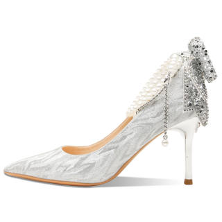 KATHRYN WILSON Slim Heel High Heels 8cm Women's Silver