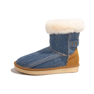 BESTFEEL Fleece Lined Thermal Slip Resistant Platform Short Snow Boots Women's