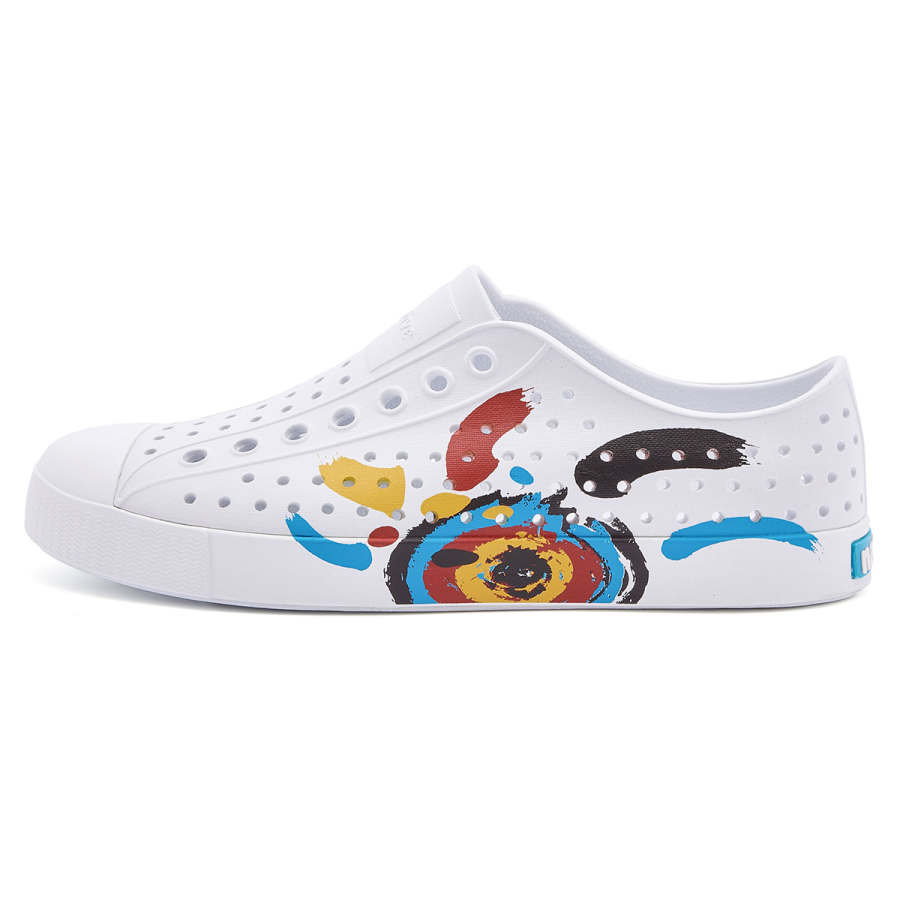 Native Shoes Jefferson Abstract Dream Collection Clogs Unisex White