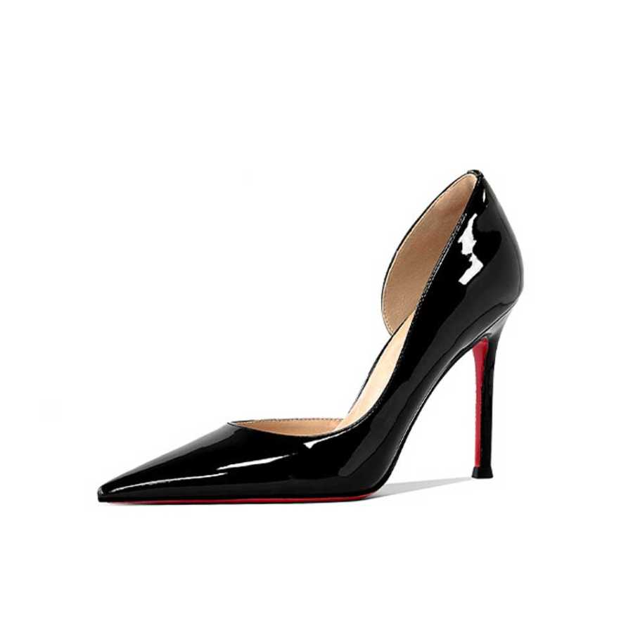Lanza Patent Leather Slim Heel High Heels Women's