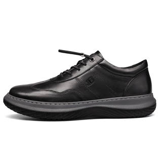 BEN SHERMAN Top Grain Cow Leather Slip Resistant Low top Casual Shoes Men's Black