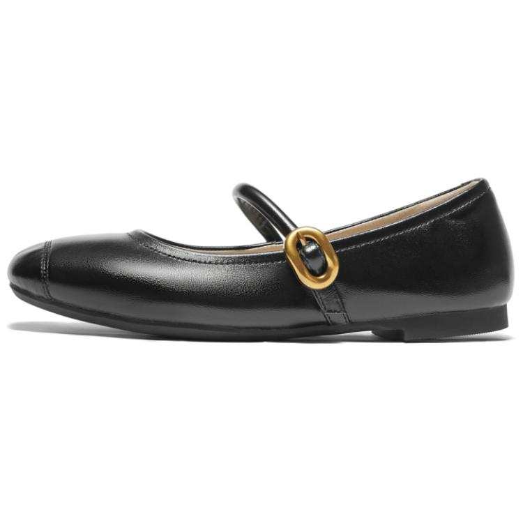 Senda Sheepskin Flat Mary Jane Shoes Women's